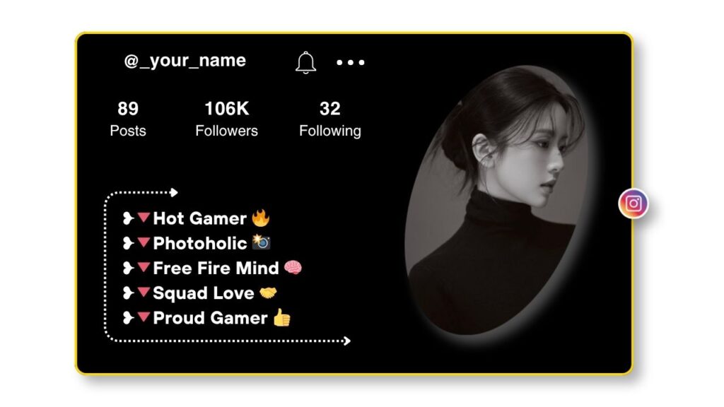 Latest Free Fire Gaming Bio Instagram