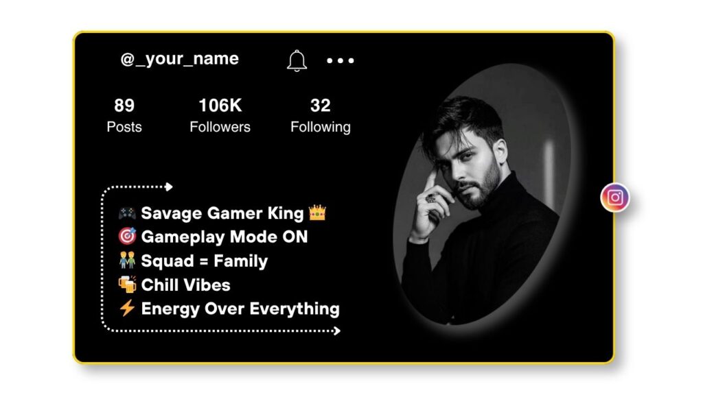 Gaming Bio for Instagram
