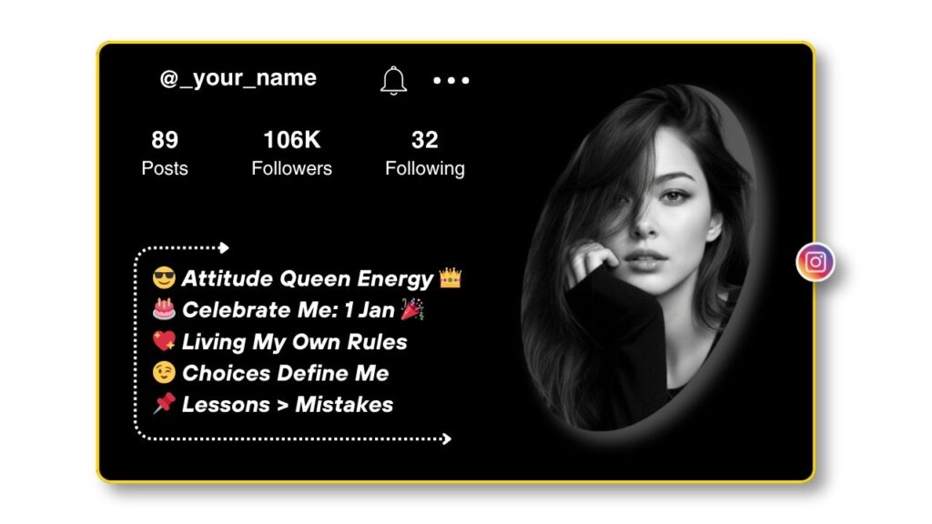 Classy Instagram Bio for Girls with Emoji