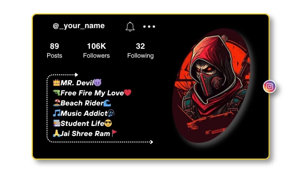 Free Fire Bio for Instagram