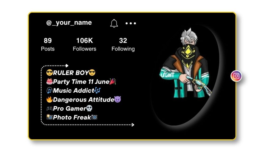 Pro Gamer Bio for Instgaram