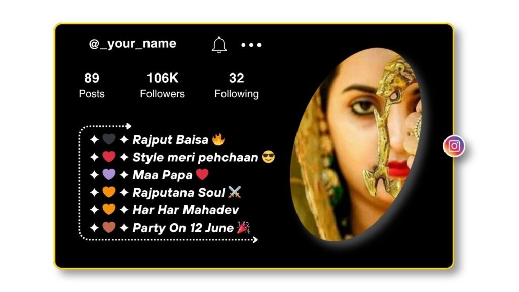 Rajput Baisa Bio for Instagram