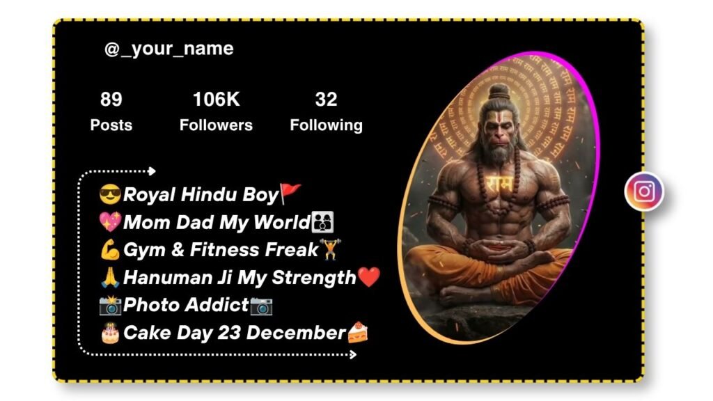 Best Hanuman Bio for Instagram