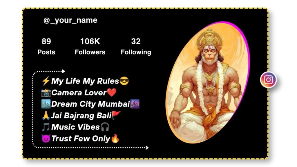 Hanuman Bio for Instagram