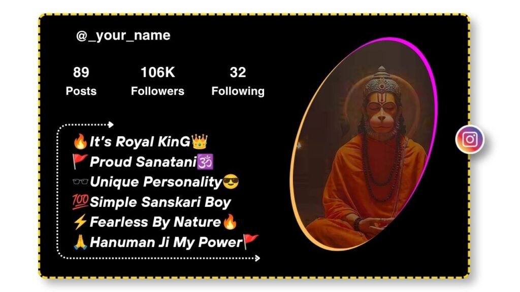 Hanuman Ji Bio for Instagram