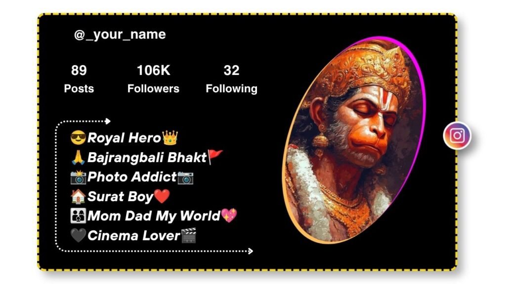 Bajrangbali Bio for Instagram