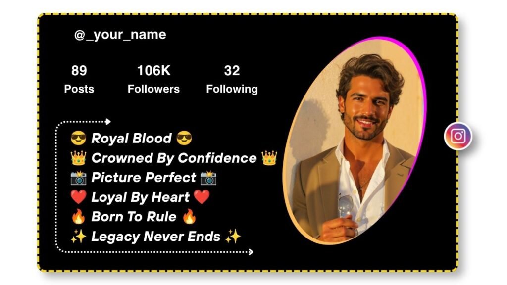 Royal Instagram Bio for Boys