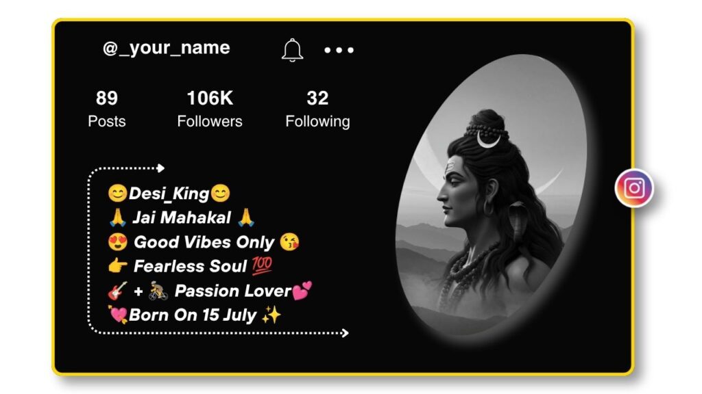 Best Mahakal Bio for Instagram