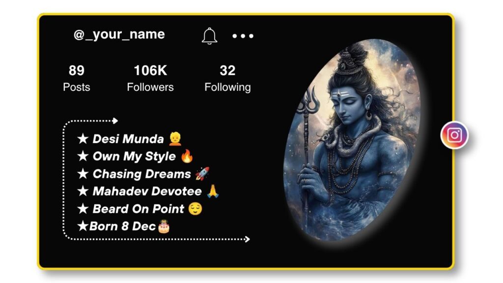 Mahakal Bio for Instagram