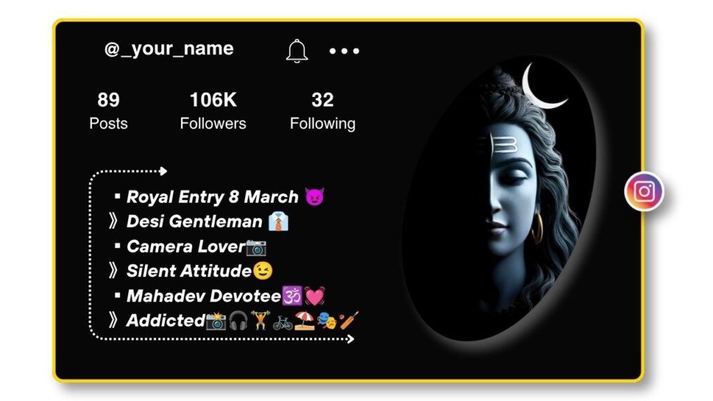 Instagram Bio for Mahakal Bhakts