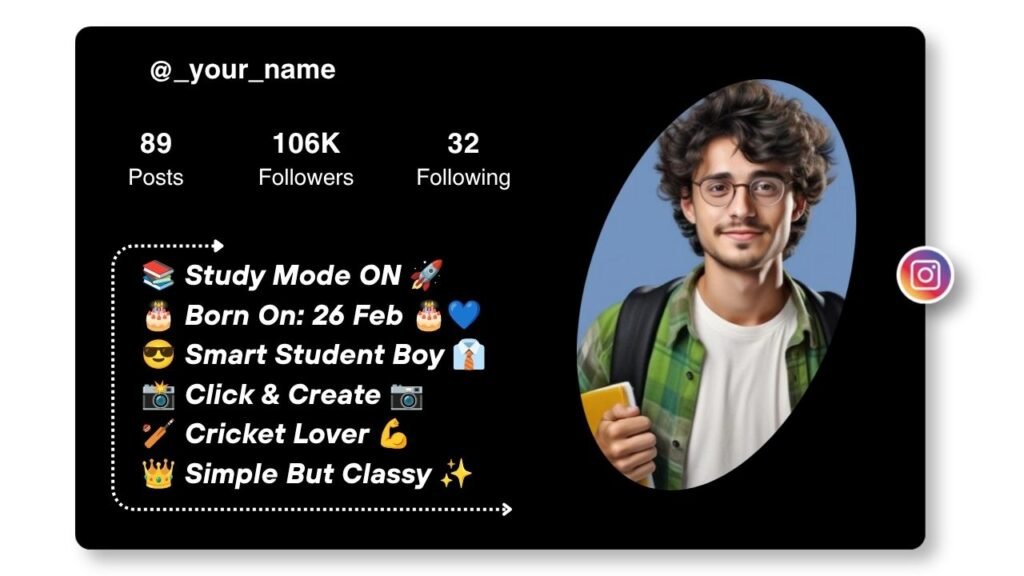 Student Bio for Instagram for Boys