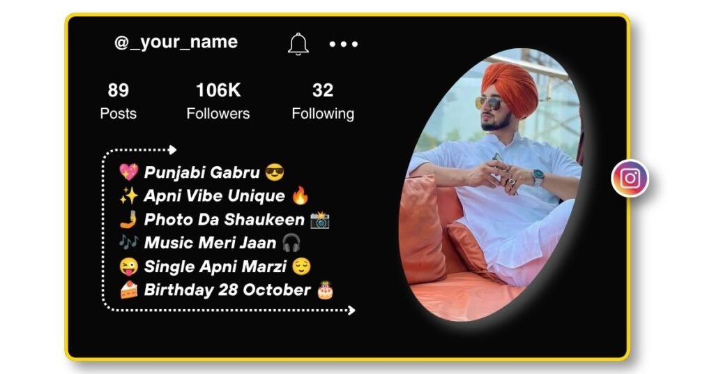Instagram Bio in Punjabi for Boys