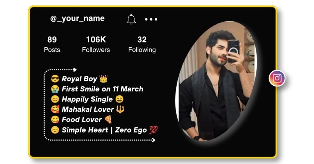 Royal VIP Bio for Instagram