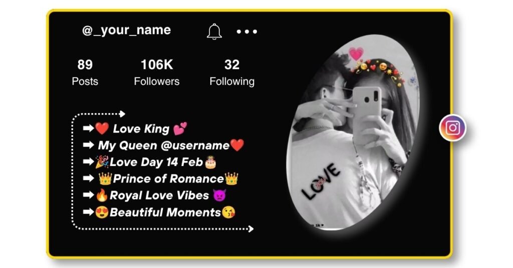 Romantic Love Bio for Instagram