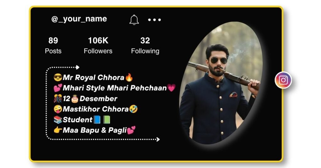 Rajasthani Bio for Instagram for Boys